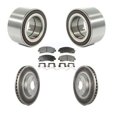 Front Wheel Bearing Coated Disc Brake Rotors And Pads Kit For 2006-2014 Honda Ridgeline KBB-102022