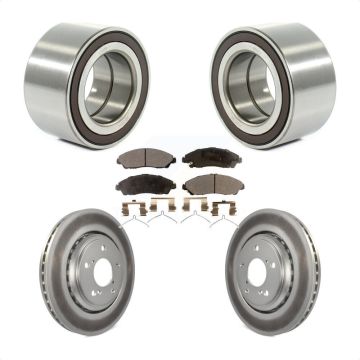 Front Wheel Bearing Coated Disc Brake Rotors And Pads Kit For 2017-2019 Honda Ridgeline KBB-102023