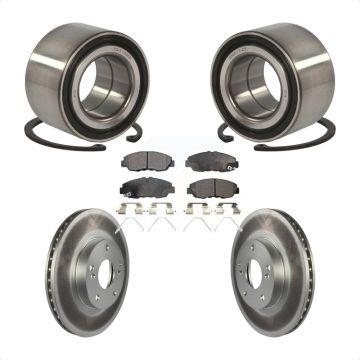 Front Wheel Bearing Coat Brake Rotor Pads Kit For 2014-2015 Honda Civic Touring with 1.8L KBB-102024