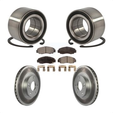 Front Wheel Bearing Coated Brake Rotor And Pad Kit For 2006-2010 Honda Civic GX with 1.8L KBB-102027