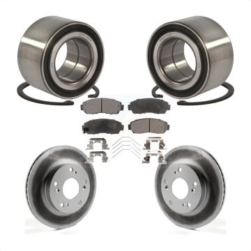 Front Wheel Bearing Coated Disc Brake Rotors And Ceramic Pads Kit For Honda Civic KBB-102031