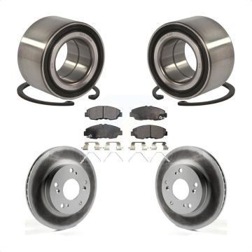 Front Wheel Bearing Coated Disc Brake Rotors And Ceramic Pads Kit For Honda Civic KBB-102032