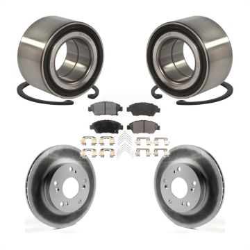 Front Wheel Bearing Coated Disc Brake Rotor And Ceramic Pad Kit For Honda Civic Acura ILX KBB-102034
