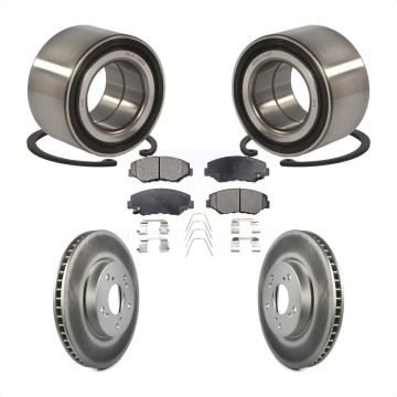 Front Wheel Bearing Coated Disc Brake Rotors And Ceramic Pads Kit For Honda Civic KBB-102036
