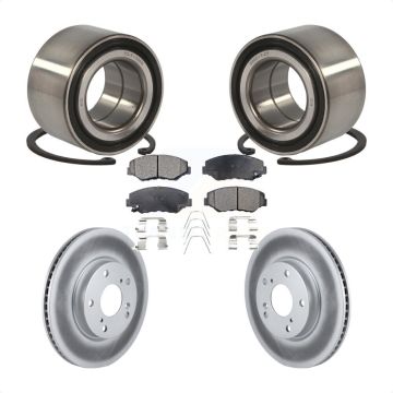 Front Wheel Bearing Coated Disc Brake Rotors And Ceramic Pads Kit For Honda Civic KBB-102037