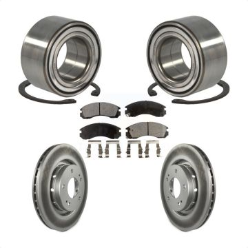 Front Wheel Bearing Coated Disc Brake Rotor Pads Kit For Mitsubishi Outlander PHEV Lancer KBB-102043