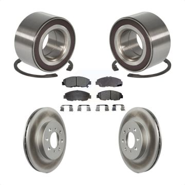 Front Wheel Bearing Coated Disc Brake Rotors And Ceramic Pads Kit For Honda Insight KBB-102045