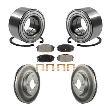 Front Wheel Bearing Coated Disc Brake Rotors And Ceramic Pads Kit For Hyundai Elantra KBB-102050