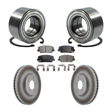 Front Wheel Bearing Coat Brake Rotor Pads Kit For 2013-2015 Hyundai Veloster Turbocharged KBB-102053