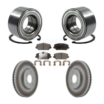 Front Wheel Bearing Coated Disc Brake Rotor And Ceramic Pad Kit For Kia Forte Forte5 Koup KBB-102055
