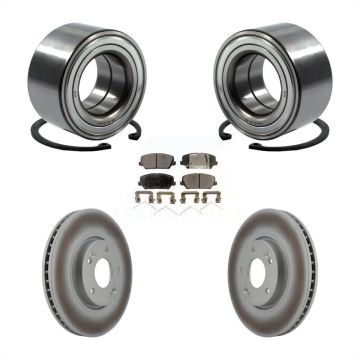 Front Wheel Bearing Coated Disc Brake Rotor Pad Kit For Kia Forte Forte5 Hyundai Veloster KBB-102056