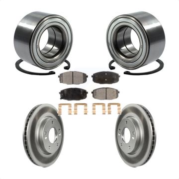 Front Wheel Bearing Coated Disc Brake Rotor And Ceramic Pad Kit For Kia Forte Koup Forte5 KBB-102059