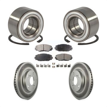 Front Wheel Bearing Coated Disc Brake Rotors And Pads Kit For 2017-2018 Toyota Prius V KBB-102072