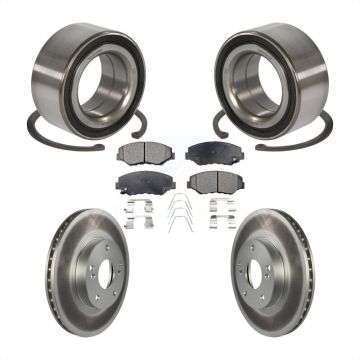 Front Wheel Bearing Coated Disc Brake Rotors And Ceramic Pads Kit For Honda Accord KBB-102075