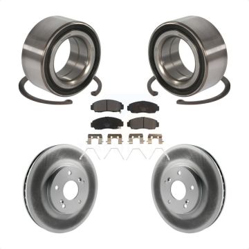 Front Wheel Bearing Coated Disc Brake Rotors And Pads Kit For Honda Accord Acura TSX KBB-102076