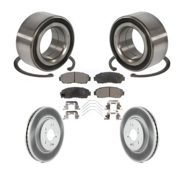 Front Wheel Bearing Coated Disc Brake Rotors And Pads Kit For Honda Crosstour Accord KBB-102079
