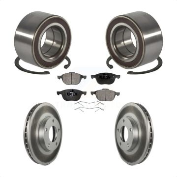 Front Wheel Bearing Coated Disc Brake Rotors And Ceramic Pads Kit For Mazda 3 Sport KBB-102082