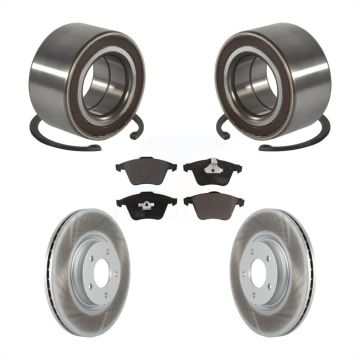 Front Wheel Bearing Coated Disc Brake Rotors And Ceramic Pads Kit For Mazda 3 KBB-102083