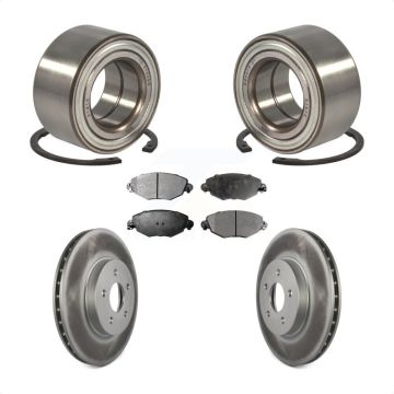 Front Wheel Bearing Coated Disc Brake Rotors And Pads Kit For 2002-2008 Jaguar X-Type KBB-102086