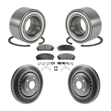Front Wheel Bearing Coated Brake Rotor & Pad Kit For Toyota Highlander Sienna Lexus RX350 KBB-102087