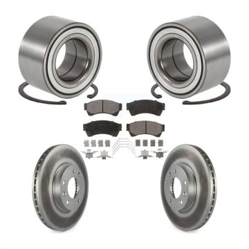 Front Wheel Bearing Coated Disc Brake Rotors And Pads Kit For 2009-2013 Mazda 6 3.7L KBB-102091