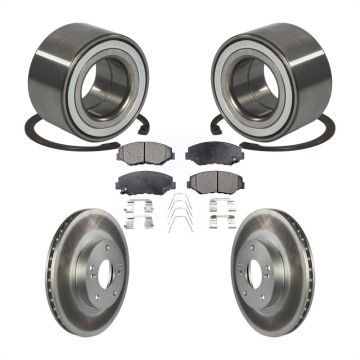 Front Wheel Bearing Coated Disc Brake Rotors And Ceramic Pads Kit For 2016 Honda CR-Z KBB-102093