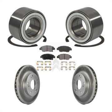 Front Wheel Bearing Coated Disc Brake Rotor And Ceramic Pads Kit For 2011-2015 Honda CR-Z KBB-102094