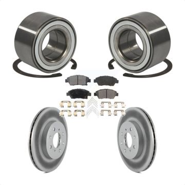 Front Wheel Bearing Coated Disc Brake Rotors And Ceramic Pads Kit For 2015-2020 Honda Fit KBB-102095