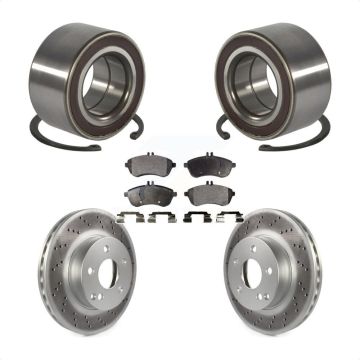 Front Wheel Bearing Coated Disc Brake Rotors And Ceramic Pads Kit For Mercedes-Benz C300 KBB-102100