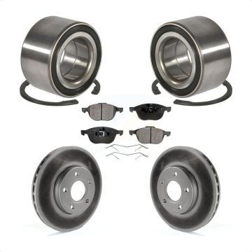 Front Wheel Bearing Coated Disc Brake Rotors And Ceramic Pads Kit For Ford Focus C-Max KBB-102103