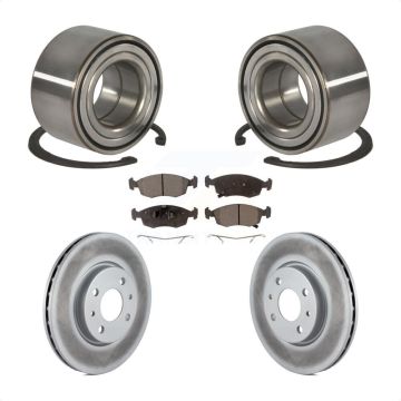 Front Wheel Bearing Coated Disc Brake Rotors And Ceramic Pads Kit For Fiat 500 KBB-102120