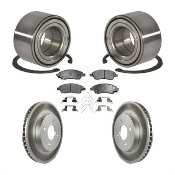 Front Wheel Bearing Coated Disc Brake Rotors And Pads Kit For Nissan Micra Versa Note KBB-102121