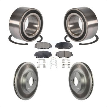 Front Wheel Bearing Coated Disc Brake Rotors And Ceramic Pads Kit For Honda Accord KBB-102133