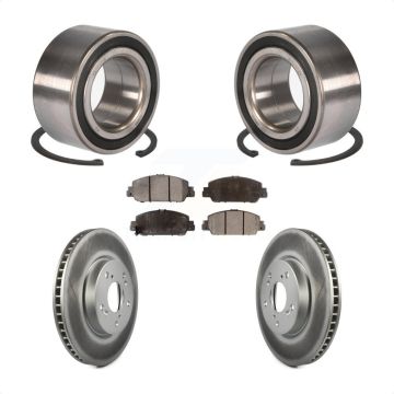 Front Wheel Bearing Coated Disc Brake Rotors And Ceramic Pads Kit For Honda Accord KBB-102135