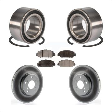 Front Wheel Bearing Coated Disc Brake Rotors And Ceramic Pads Kit For Honda Accord KBB-102136