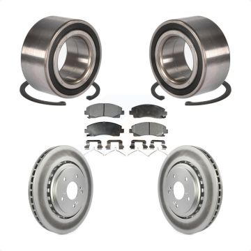 Front Wheel Bearing Coated Disc Brake Rotors And Ceramic Pads Kit For 2015-2020 Acura TLX KBB-102137