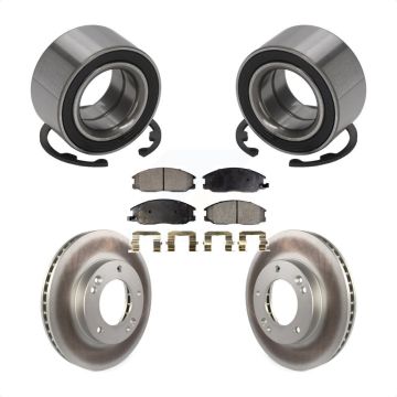 Front Wheel Bearing Coated Disc Brake Rotor And Ceramic Pad Kit For 2003-2006 Kia Sorento KBB-102152