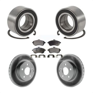 Front Wheel Bearing Coated Disc Brake Rotors And Pads Kit For Mercedes-Benz C250 AWD KBB-102155