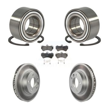 Front Wheel Bearing Coated Brake Rotor And Pad Kit For Porsche Cayenne Volkswagen Touareg KBB-102158