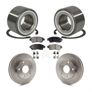 Front Wheel Bearing Disc Brake Rotors And Semi-Metallic Pads Kit For Toyota Camry 2.2L KBB-102171