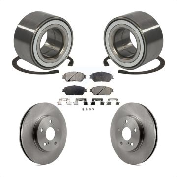 Front Wheel Bearing Disc Brake Rotor And Semi-Metallic Pads Kit For 2002-2003 Lexus ES300 KBB-102176