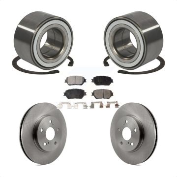 Front Wheel Bearing Disc Brake Rotors And Semi-Metallic Pads Kit For Toyota Camry KBB-102177