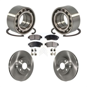 Front Wheel Bearing Disc Brake Rotors And Pads Kit For 1993-1997 Toyota Corolla Geo Prizm KBB-102179