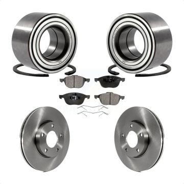 Front Wheel Bearing Disc Brake Rotors And Semi-Metallic Pads Kit For Mazda 3 KBB-102186