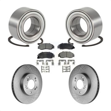 Front Wheel Bearing Disc Brake Rotors And Semi-Metallic Pads Kit For Acura TL Legend RL KBB-102187