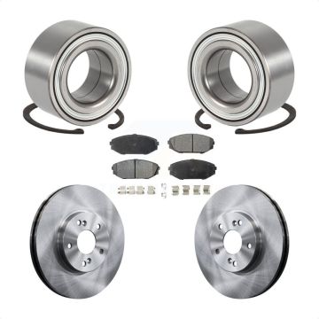 Front Wheel Bearing Disc Brake Rotors And Semi-Metallic Pads Kit For 2001-2002 Acura MDX KBB-102188