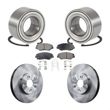 Front Wheel Bearing Disc Brake Rotor And Semi-Metallic Pads Kit For 2003-2004 Honda Pilot KBB-102189
