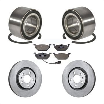 Front Wheel Bearing Disc Brake Rotors And Pads Kit For Volkswagen Jetta Beetle Golf City KBB-102193