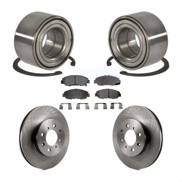 Front Wheel Bearing Disc Brake Rotors And Semi-Metallic Pads Kit For Honda Civic Acura EL KBB-102201