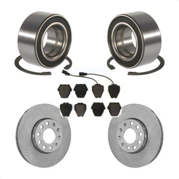 Front Wheel Bearing Brake Rotor Pad Kit For 02 Volkswagen Passat With Dual Piston Caliper KBB-102207